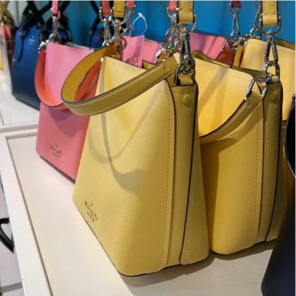 Kate Spade Darcy Small Bucket Bag Daybreak Yellow - Picture 6 of 16
